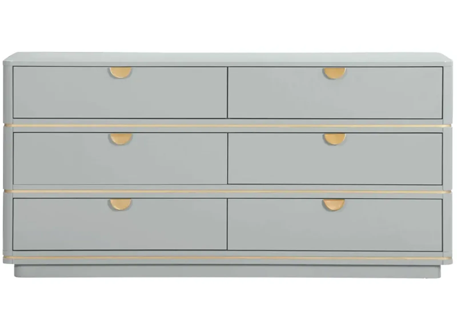 Julieta 6 Drawer Dresser in Gray by Tov Furniture