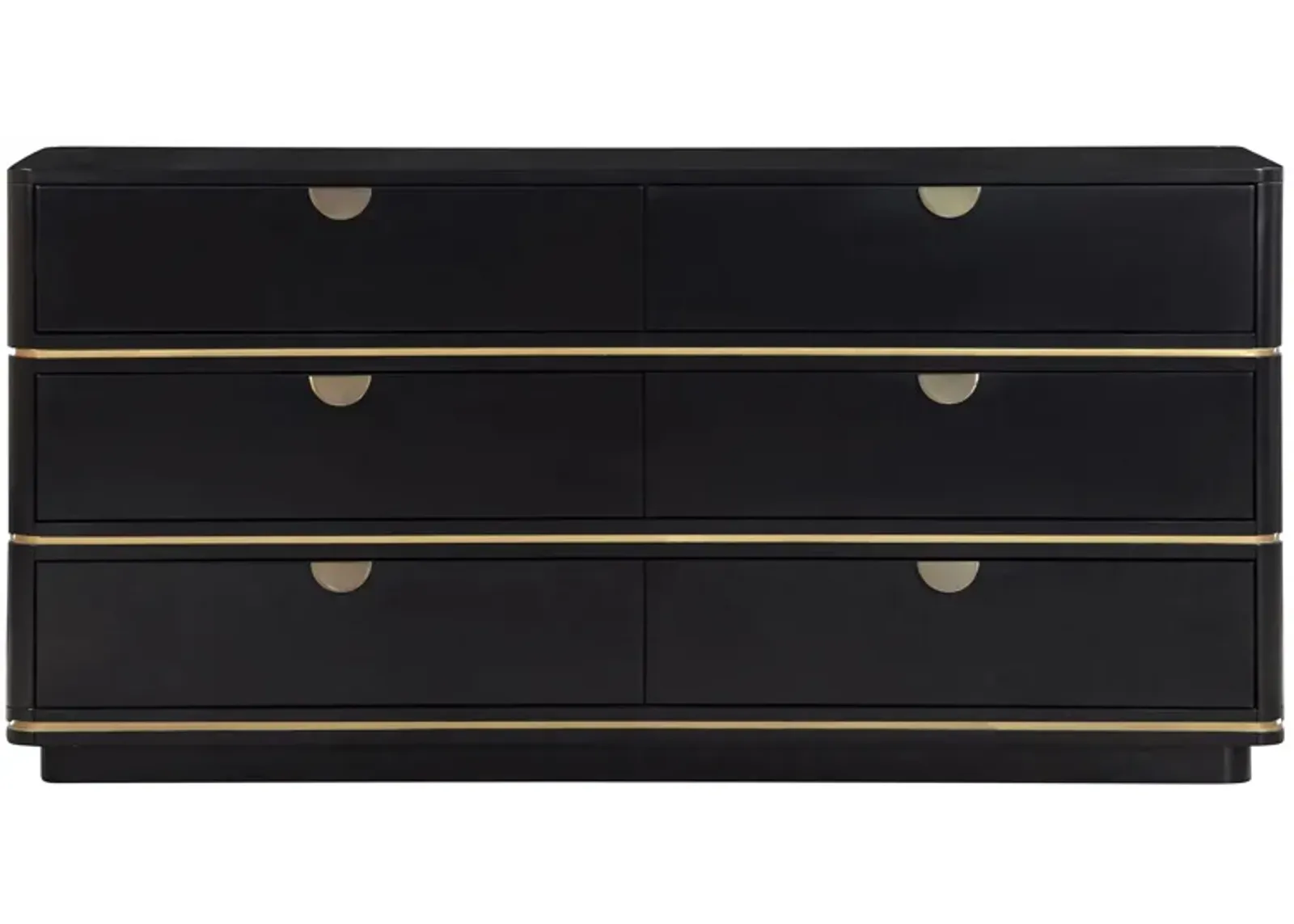 Julieta 6 Drawer Dresser in Black by Tov Furniture