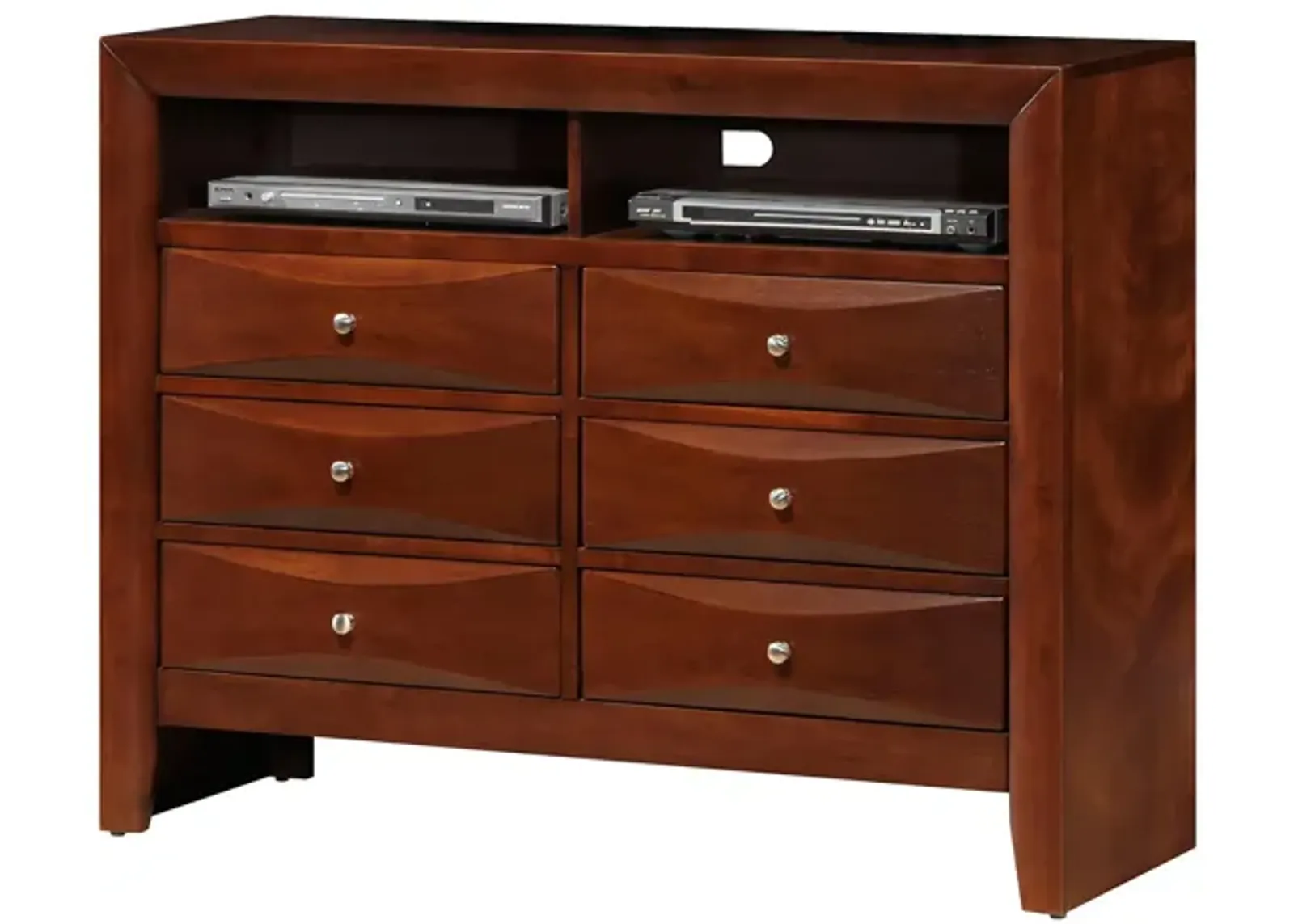 Marilla Media Chest in Cherry by Glory Furniture