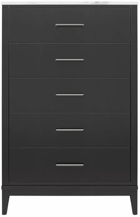 Lynnhaven Tall Dresser by Ameriwood Home in Black by DOREL HOME FURNISHINGS