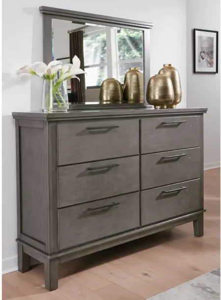 Halville Dresser and Mirror in Gray by Ashley Furniture