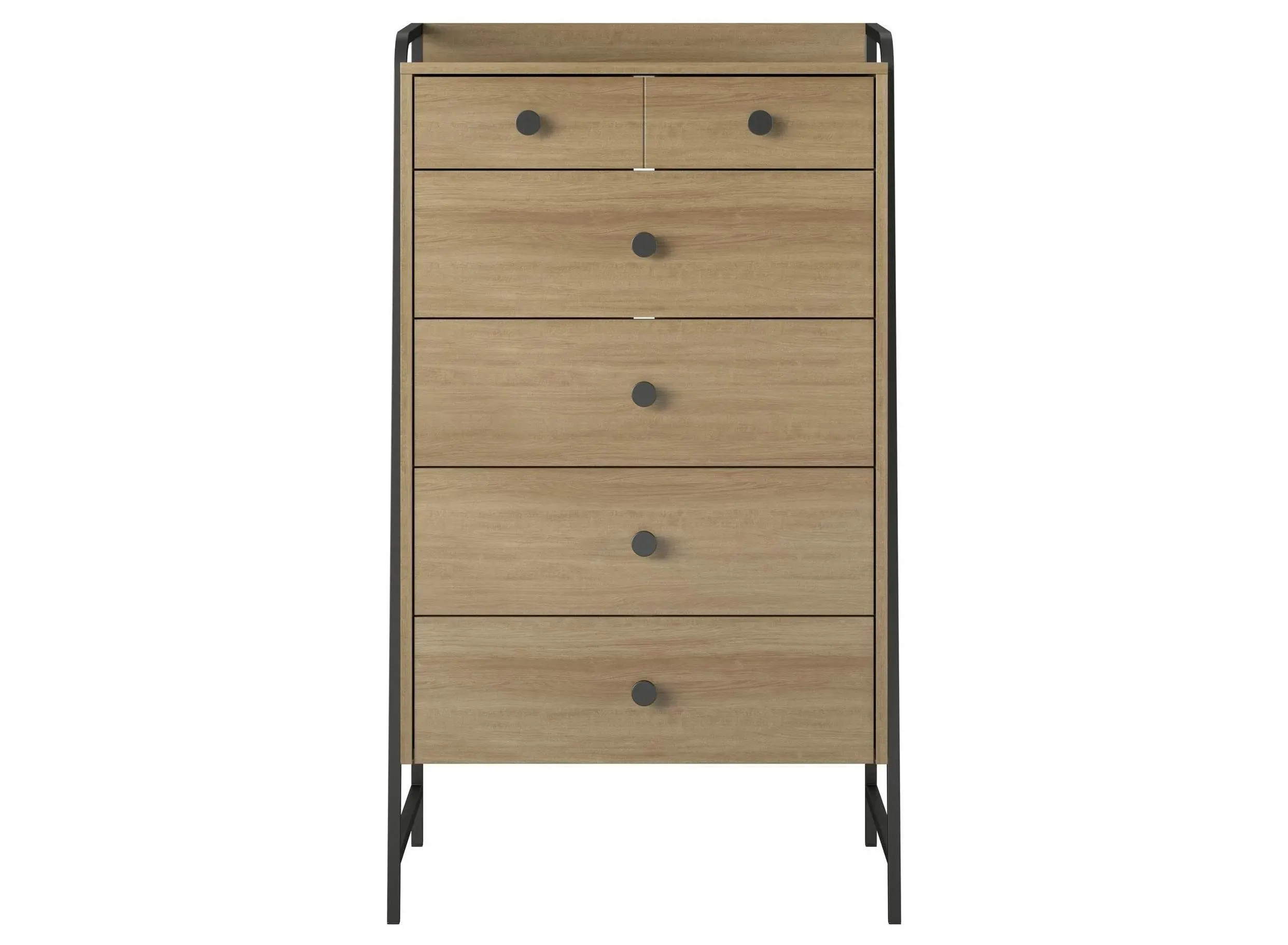 Bushwick Tall 5 Drawer Dresser by Novogratz in Natural by DOREL HOME FURNISHINGS