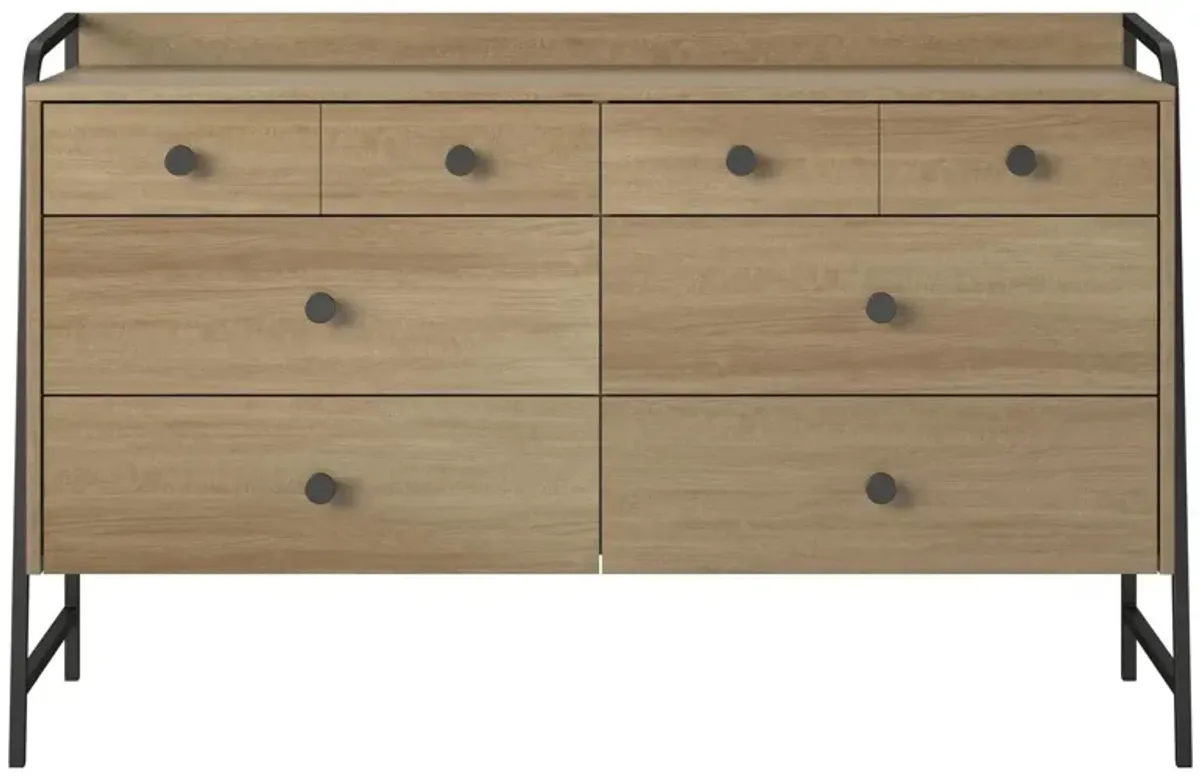 Bushwick Wide 6 Drawer Dresser by Novogratz in Natural by DOREL HOME FURNISHINGS