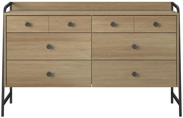 Bushwick Wide 6 Drawer Dresser by Novogratz in Natural by DOREL HOME FURNISHINGS