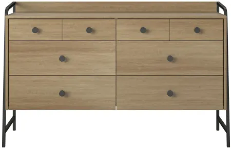 Bushwick Wide 6 Drawer Dresser by Novogratz in Natural by DOREL HOME FURNISHINGS