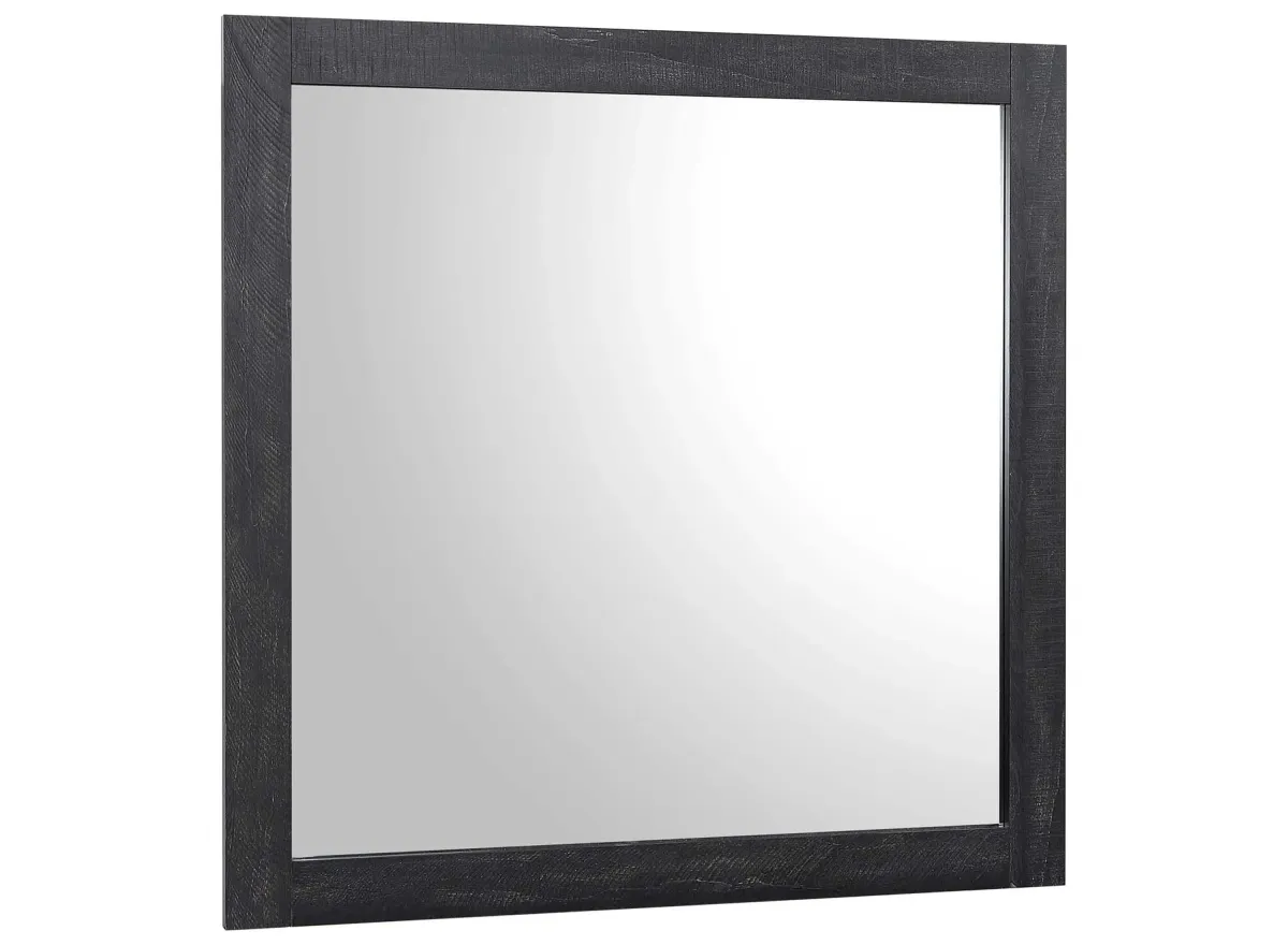 Remington Mirror in Vintage Linen/Dark Ebony by Crown Mark