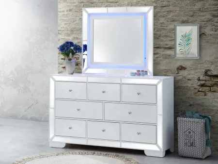 Hollywood Hills Bedroom Dresser in White by Glory Furniture