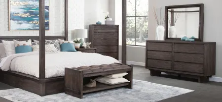 Serriene Bedroom Dresser in Sandblasted Medium Mindi Finish by Avalon Furniture