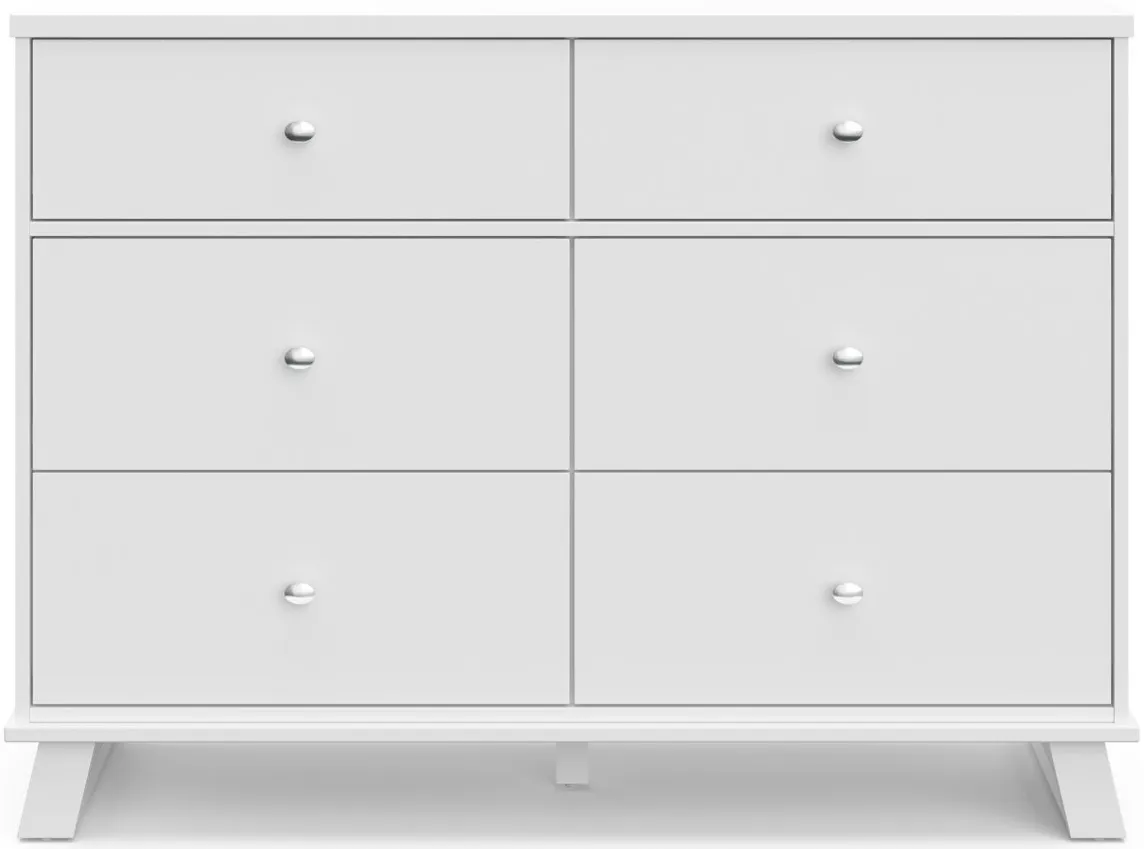 Storkcraft Modern 6 Drawer Dresser in White by Bellanest