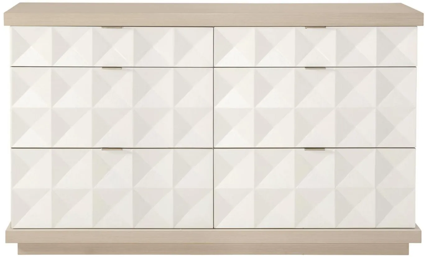 Axiom Dresser in Linear Grey/White Linen by Bernhardt