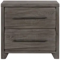 Hearst Solid Wood Two Drawer Nighstand in Sahara Tan by Bellanest