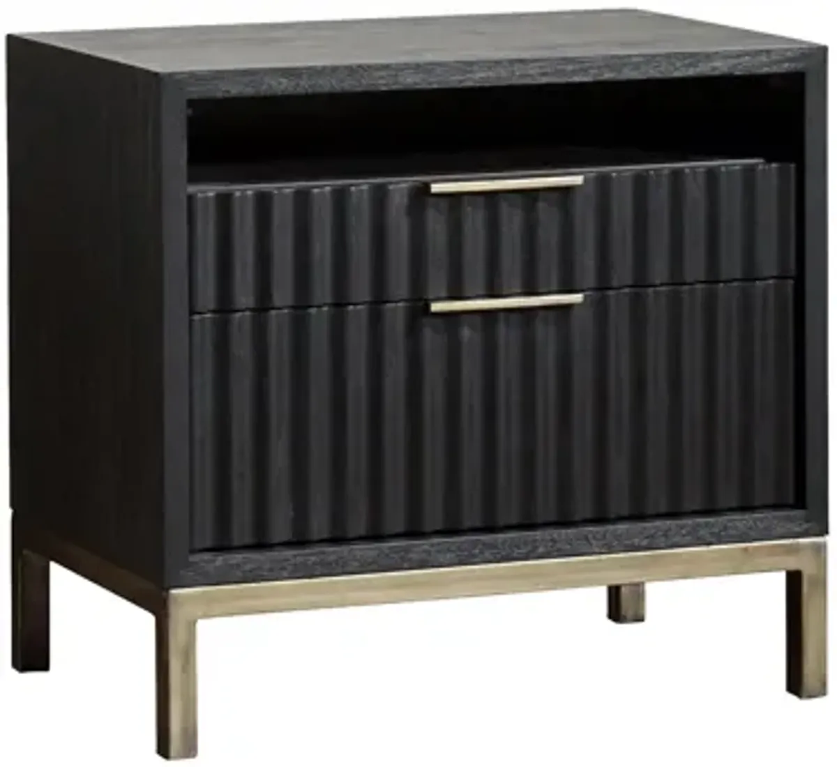 Kentfield Solid Wood Two Drawer Nightstand