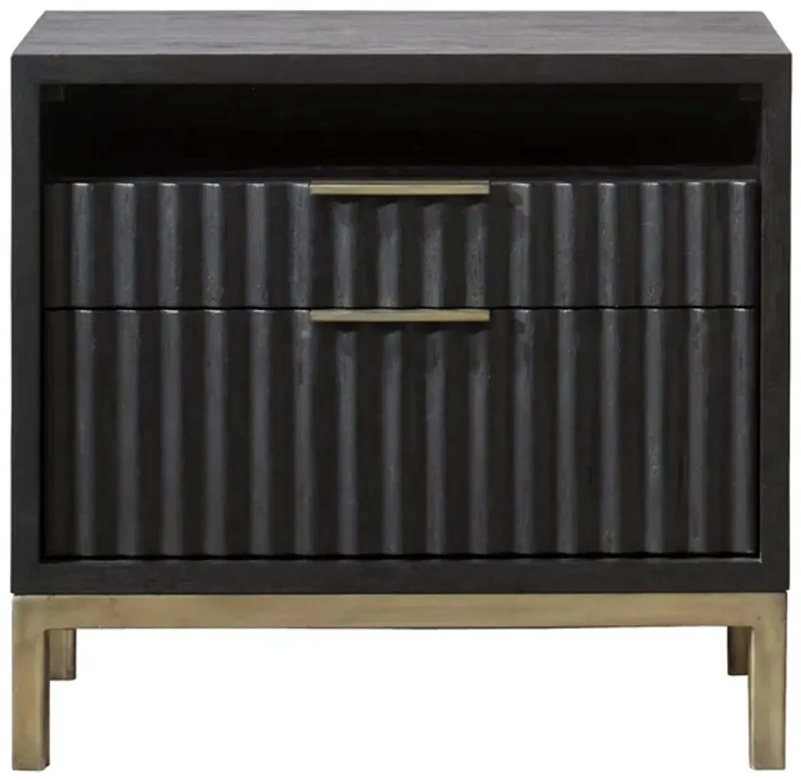 Kentfield Solid Wood Two Drawer Nightstand