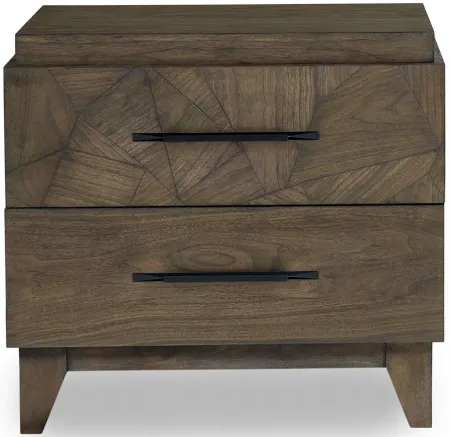 Broderick Two-Drawer Nightstand in Wild Oats Brown by Bellanest