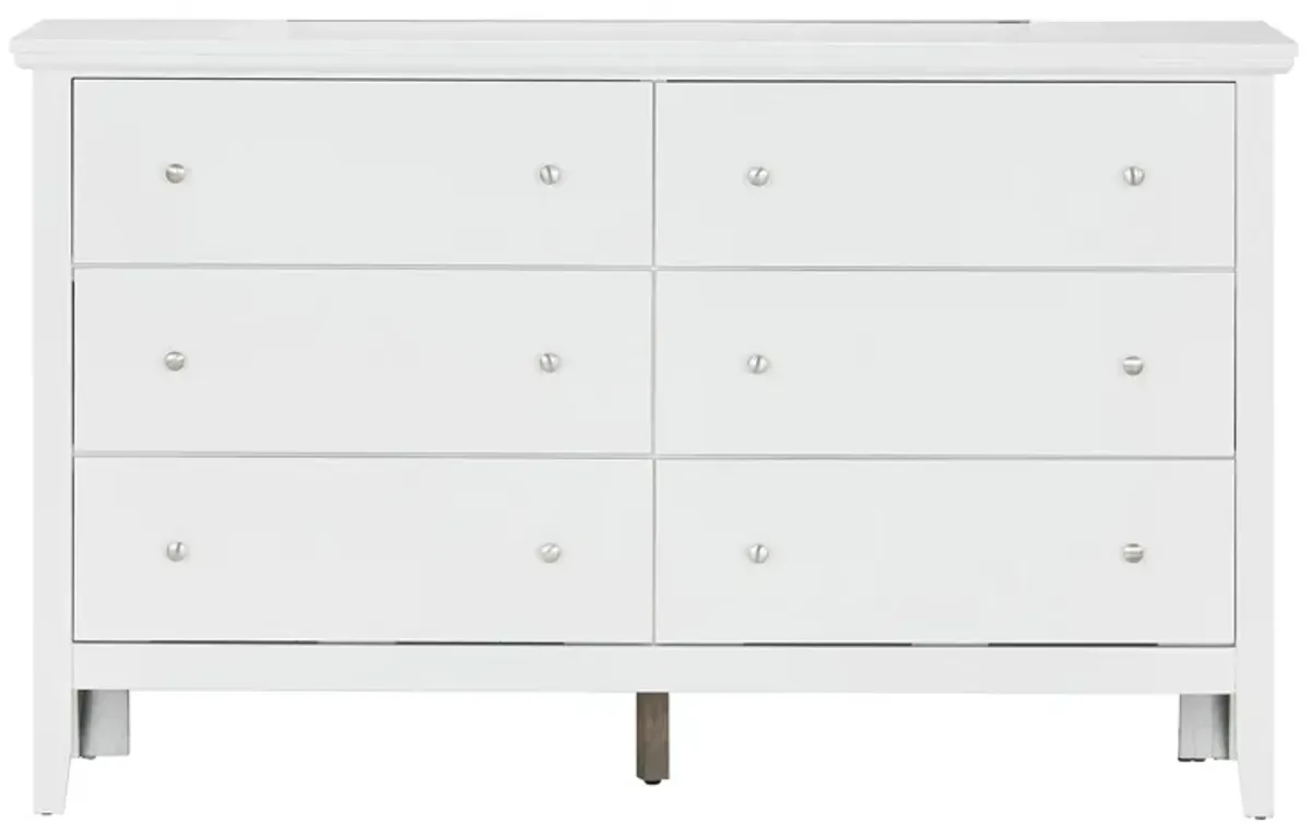 Primo Bedroom Dresser in White by Glory Furniture