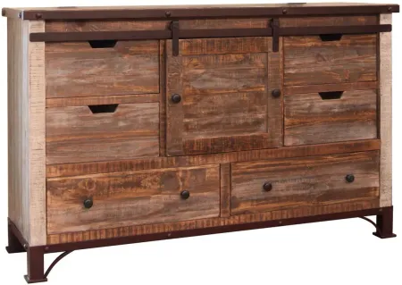 Antique Bedroom Dresser in Antique Distressed by International Furniture Direct