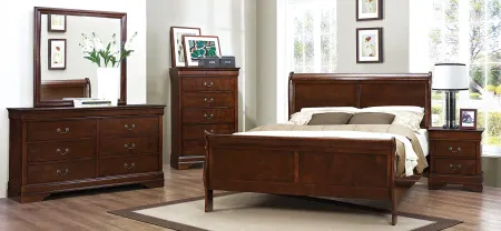 Edina Bedroom Dresser in Brown Cherry by Homelegance
