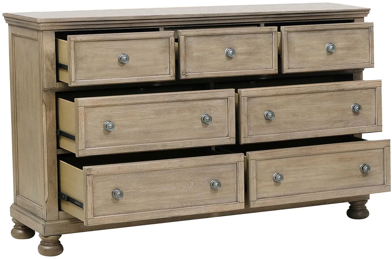 Donegan Dresser in Wire-Brushed Gray by Homelegance