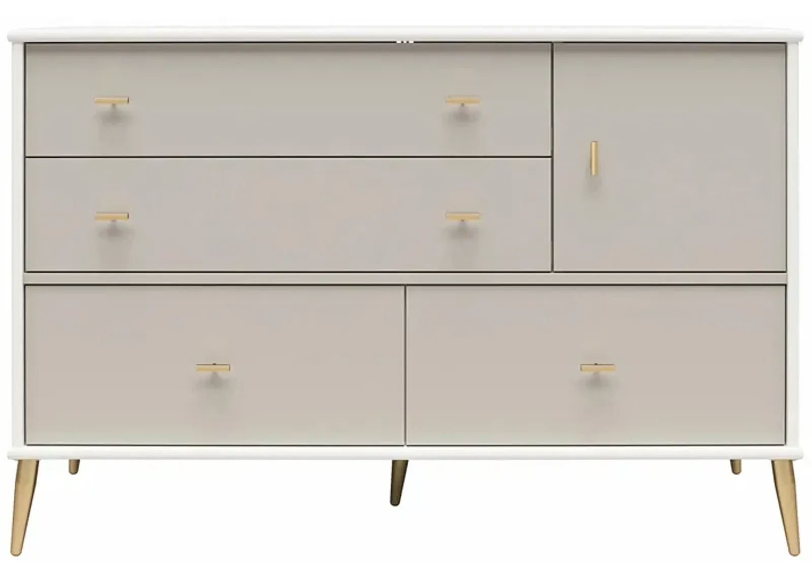 Valentina Dresser in White / Grey by DOREL HOME FURNISHINGS