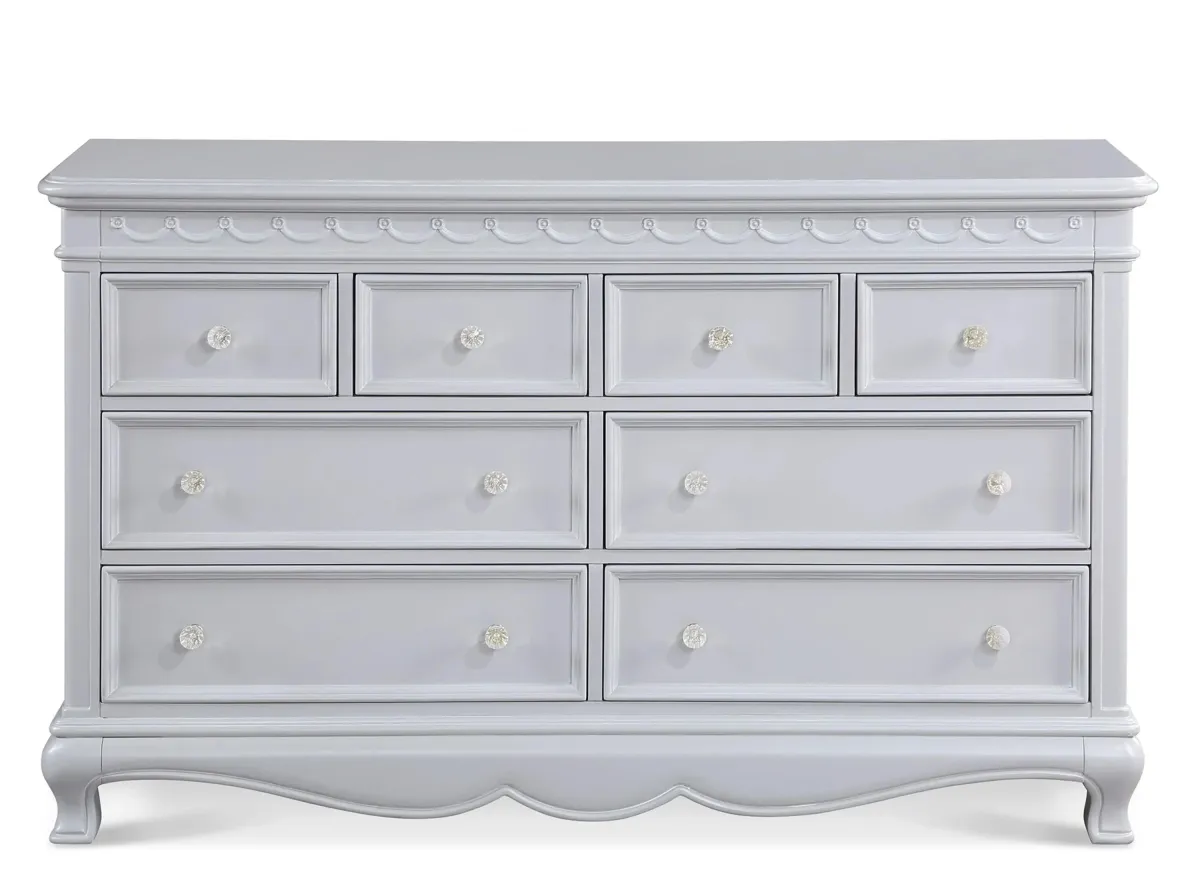 Adelina 8 Drawer Dresser in Pure Elle Gray by Heritage Baby