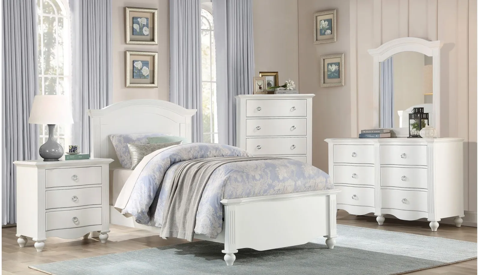 Jayla Dresser in White by Homelegance