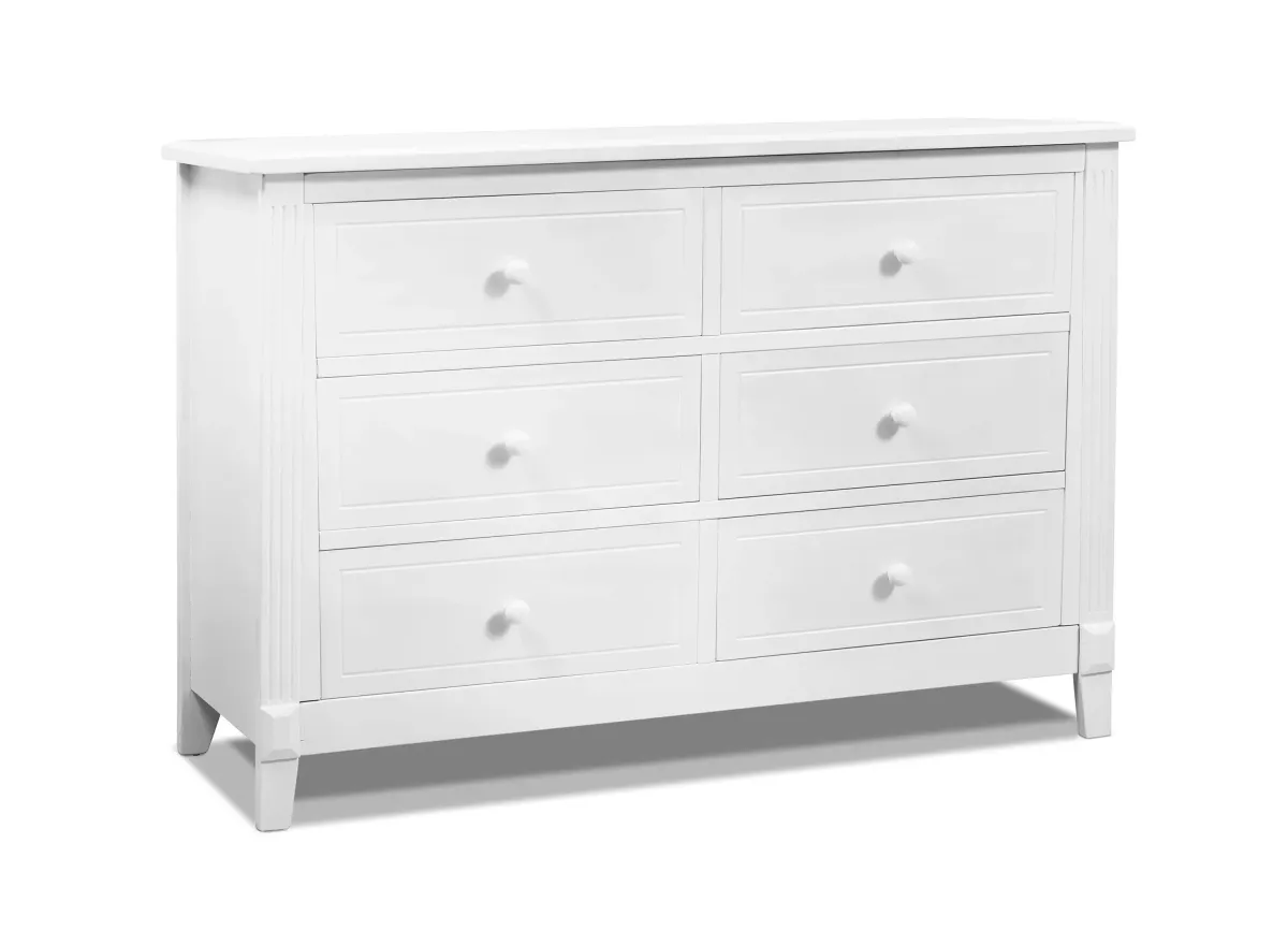 Berkley Double Dresser in White by Sorelle Furniture