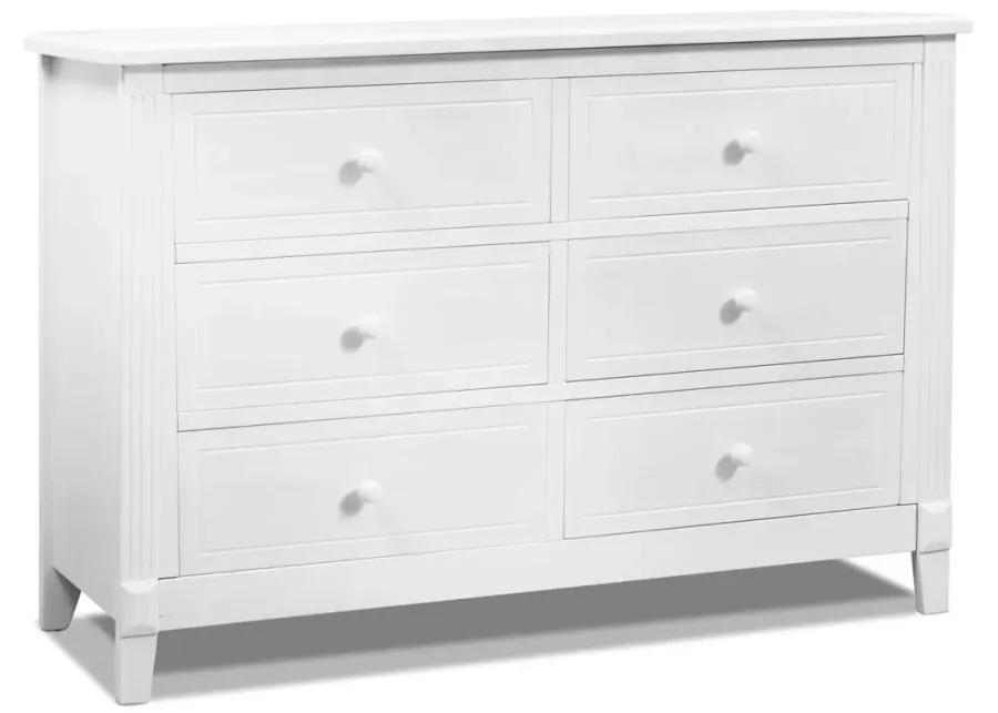 Berkley Double Dresser in White by Sorelle Furniture