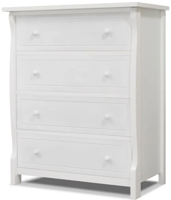 Princeton Elite Four Drawer Dresser in White by Sorelle Furniture