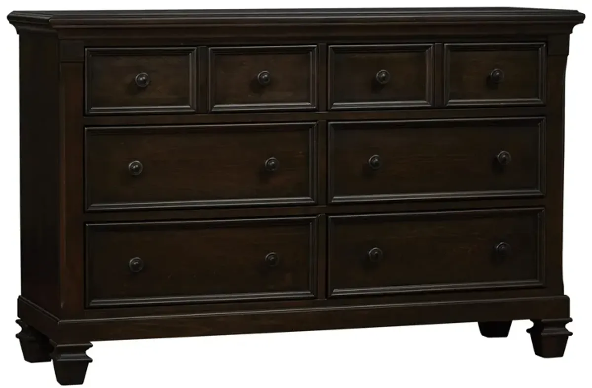 Glendale 6 Drawer Dresser in Charcoal Brown by Heritage Baby