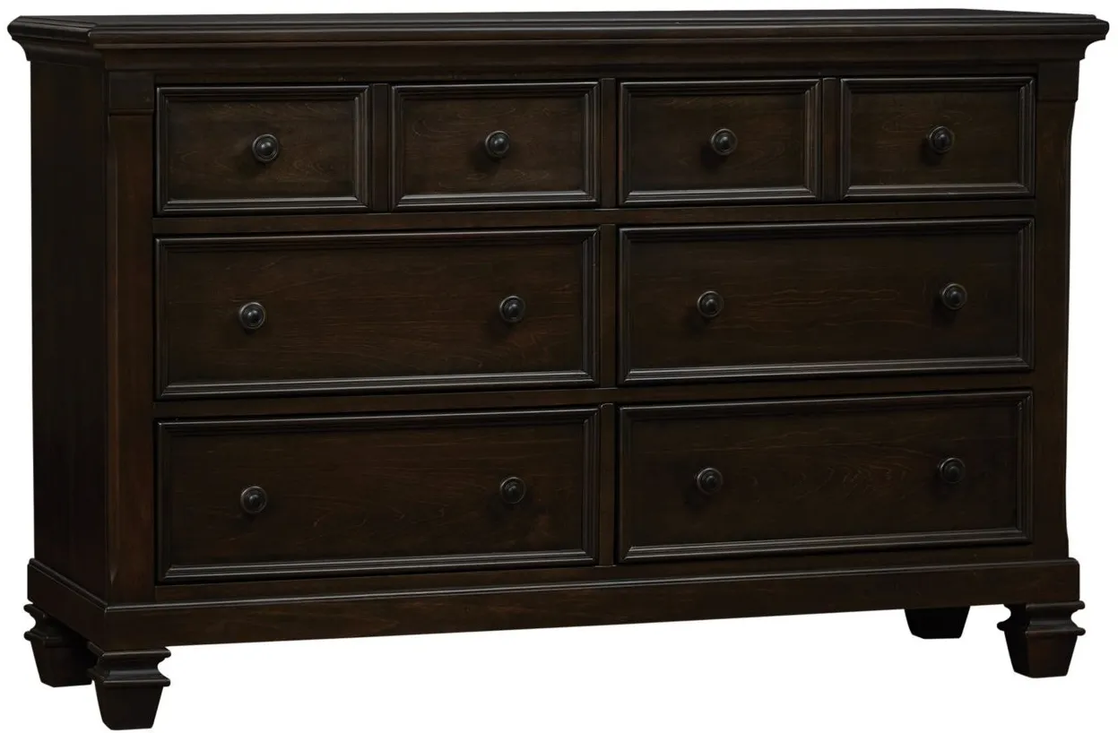 Glendale 6 Drawer Dresser in Charcoal Brown by Heritage Baby