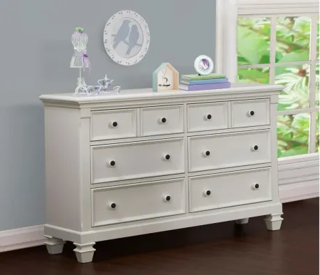 Glendale 6 Drawer Dresser in Pure White by Heritage Baby