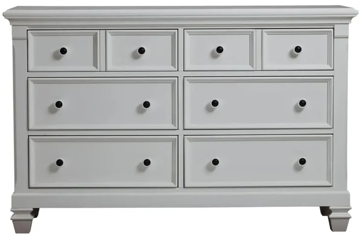 Glendale 6 Drawer Dresser in Pure White by Heritage Baby