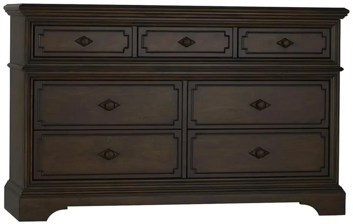 Amherst 7 Drawer Dresser in Burnt Oak by Heritage Baby