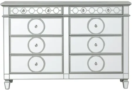 Geneva Dresser in Silver/Mirror by Glory Furniture