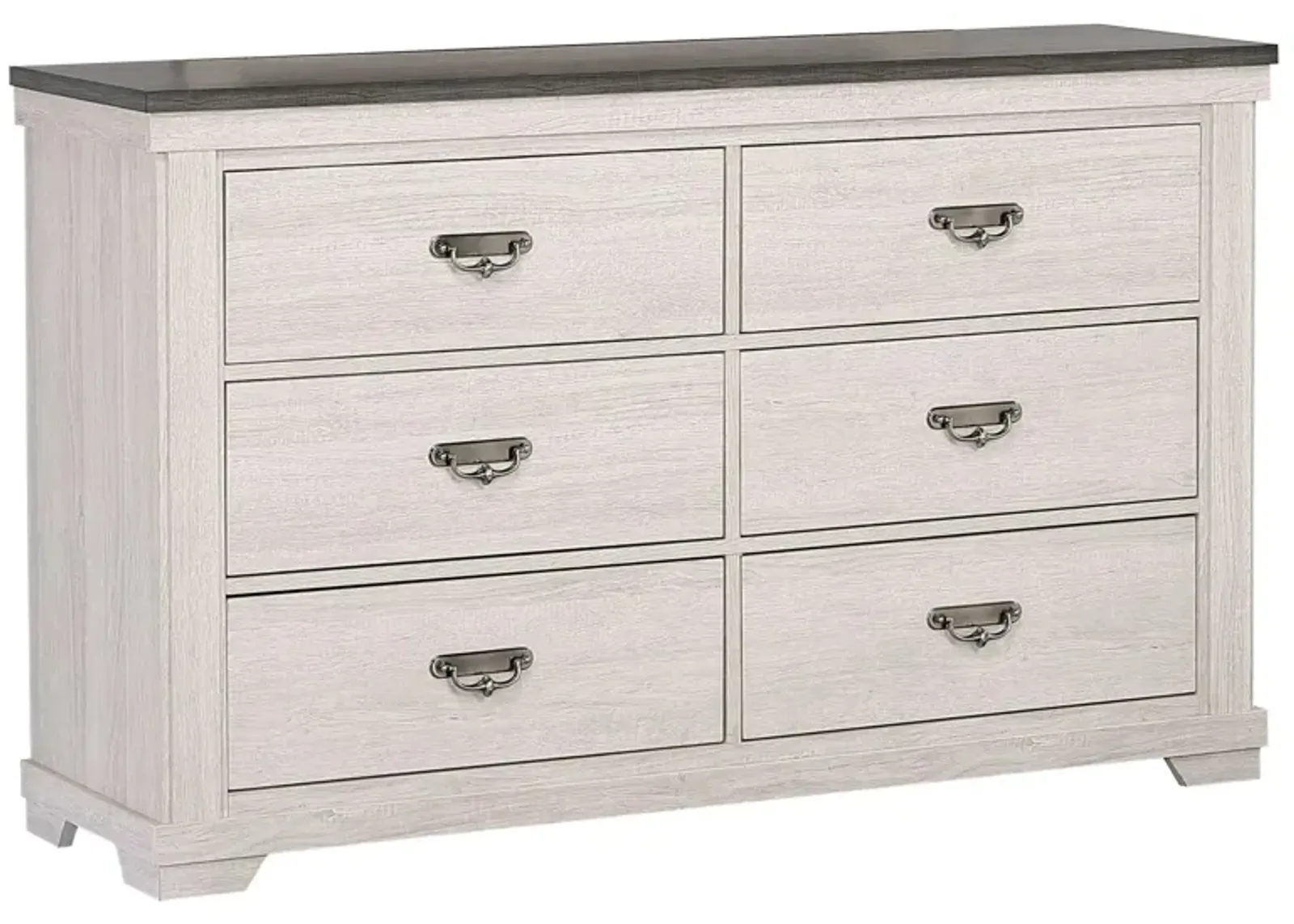 Leighton 6 Drawer Dresser in Vintage Linen & Rustic Grey by Crown Mark