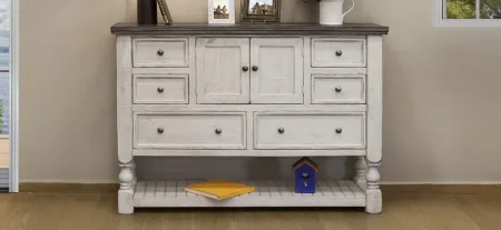 Stone Dresser w/ Doors in White by International Furniture Direct