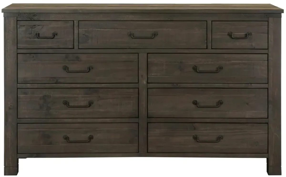 Abington 9-Drawer Bedroom Dresser in Weathered Charcoal by Magnussen Home