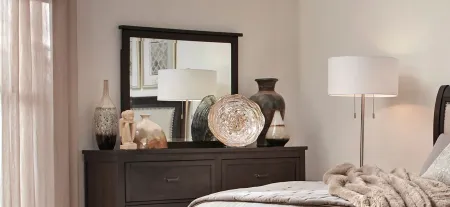 Union City Bedroom Dresser Mirror in Charcoal / Grey Wash by Bellanest