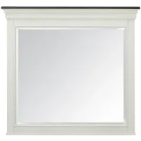 Shelby Mirror in Wirebrushed White with Charcoal Tops by Liberty Furniture