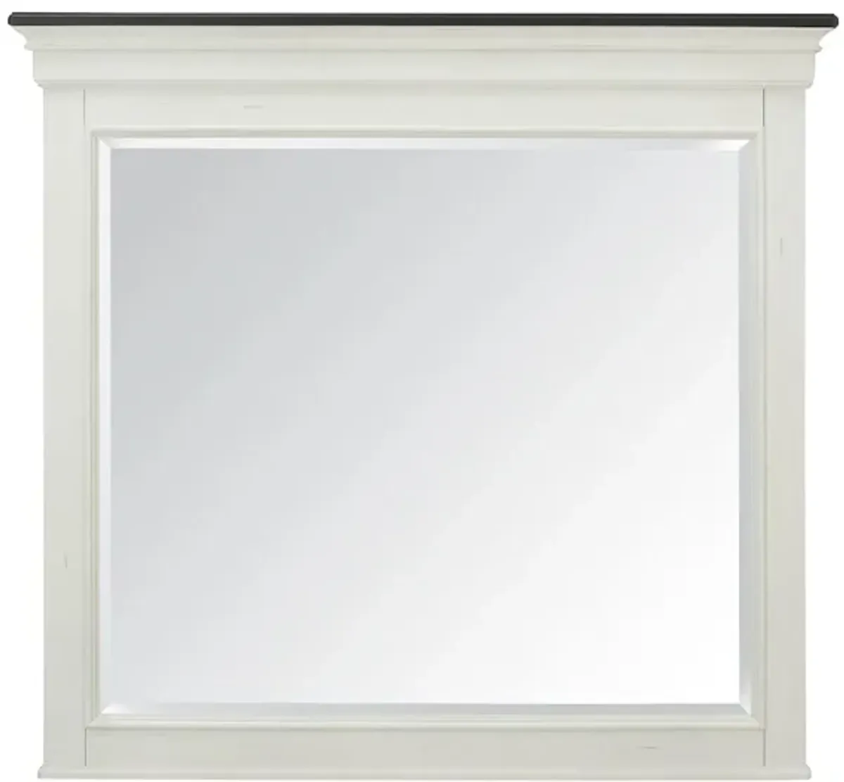 Shelby Mirror in Wirebrushed White with Charcoal Tops by Liberty Furniture