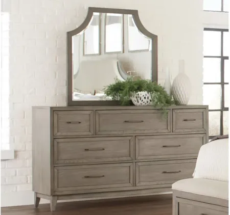 Vogue Bedroom Dresser Mirror in Gray Wash by Riverside Furniture