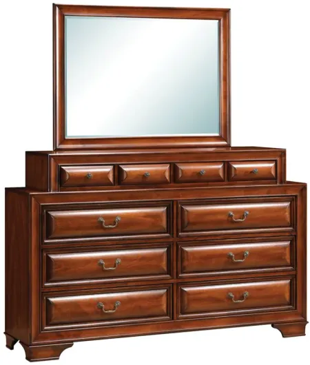 Sarasota Bedroom Dresser Mirror in Light Cherry by Glory Furniture