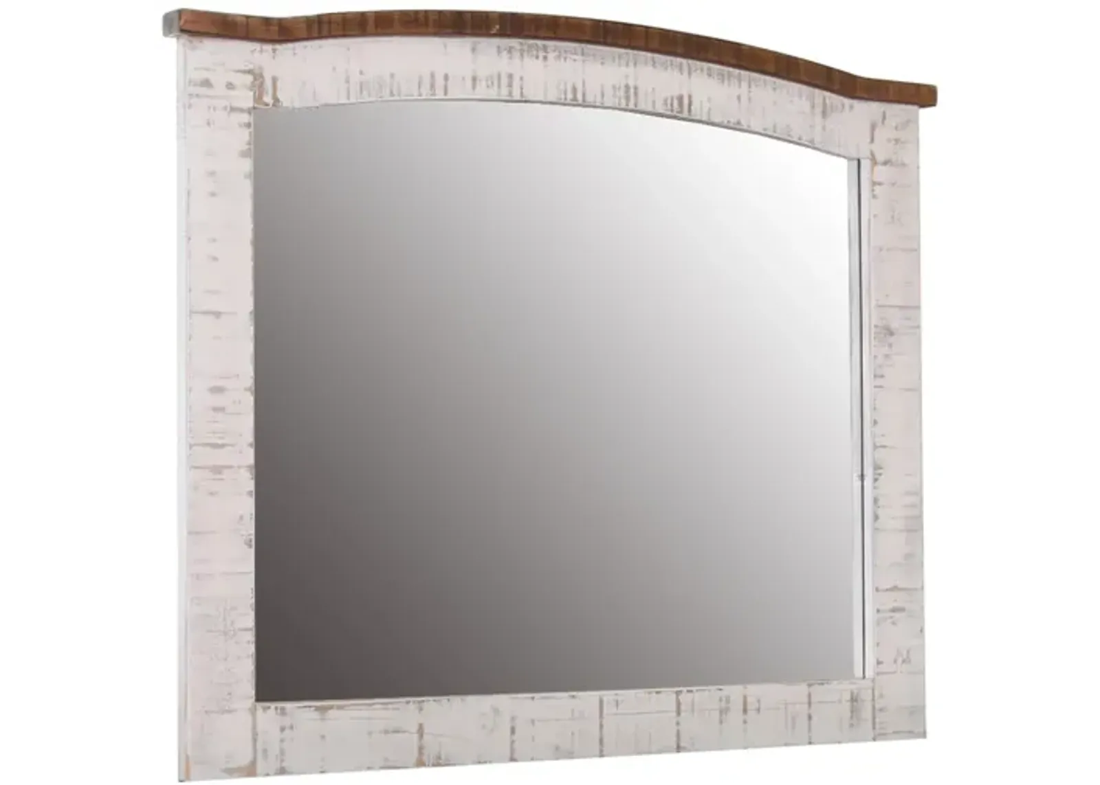 Pueblo Bedroom Dresser Mirror in White by International Furniture Direct