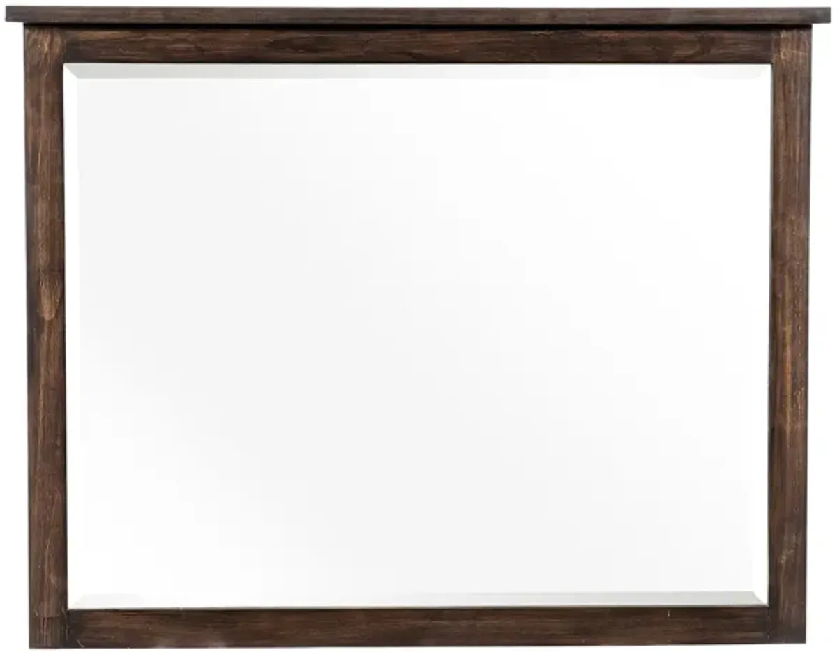 Leesa Mirror in Rustic Brown by Homelegance