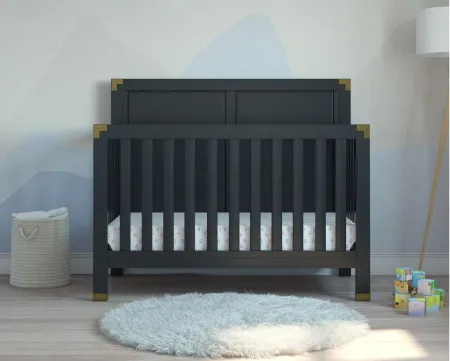 Miles 3-in-1 Convertible Crib in Black by DOREL HOME FURNISHINGS