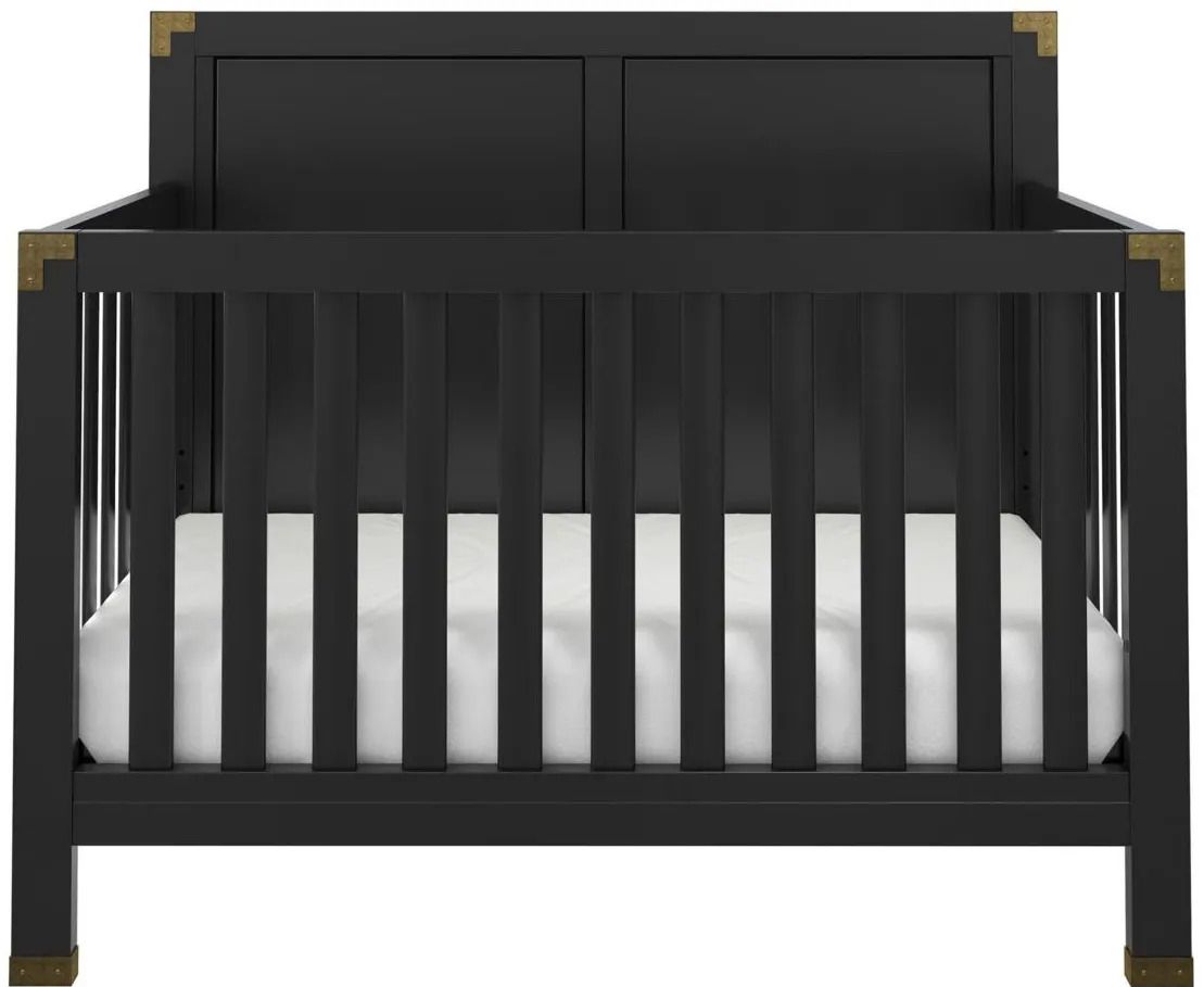 Miles 3-in-1 Convertible Crib in Black by DOREL HOME FURNISHINGS
