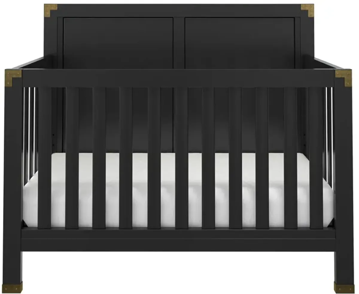 Miles 3-in-1 Convertible Crib in Black by DOREL HOME FURNISHINGS