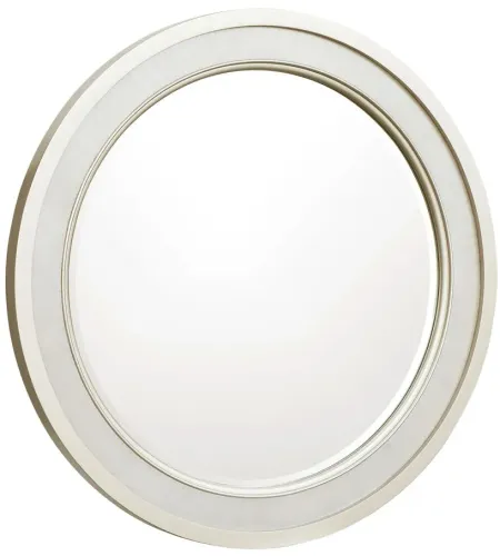 Zoey Round Mirror in Silver by Bellanest.