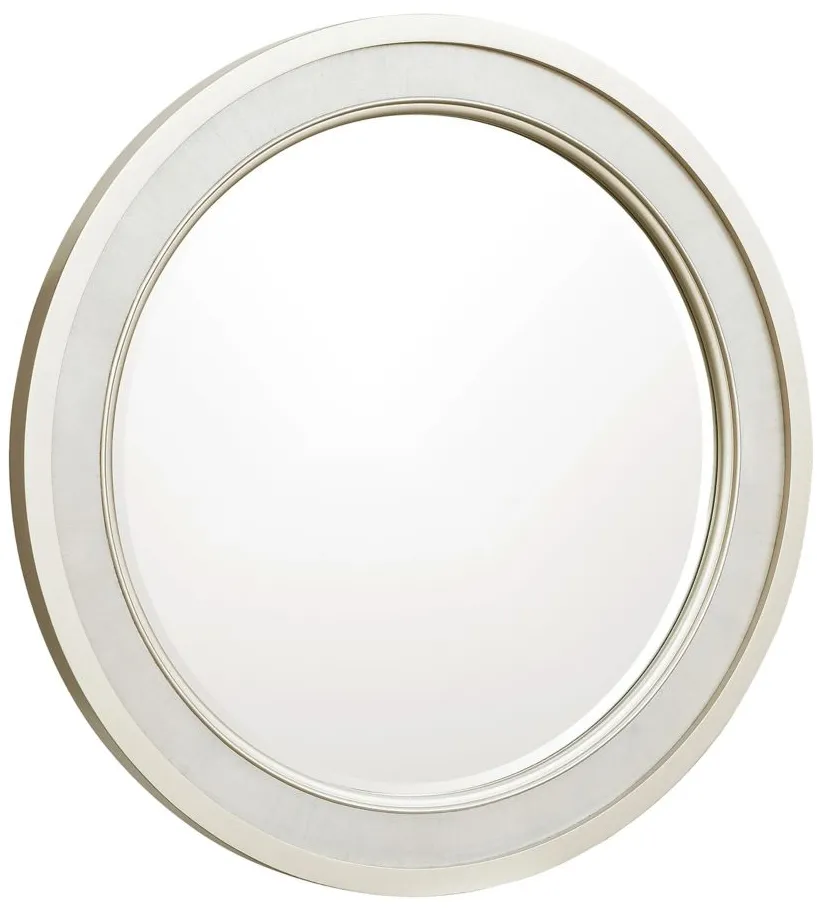 Zoey Round Mirror in Silver by Bellanest.