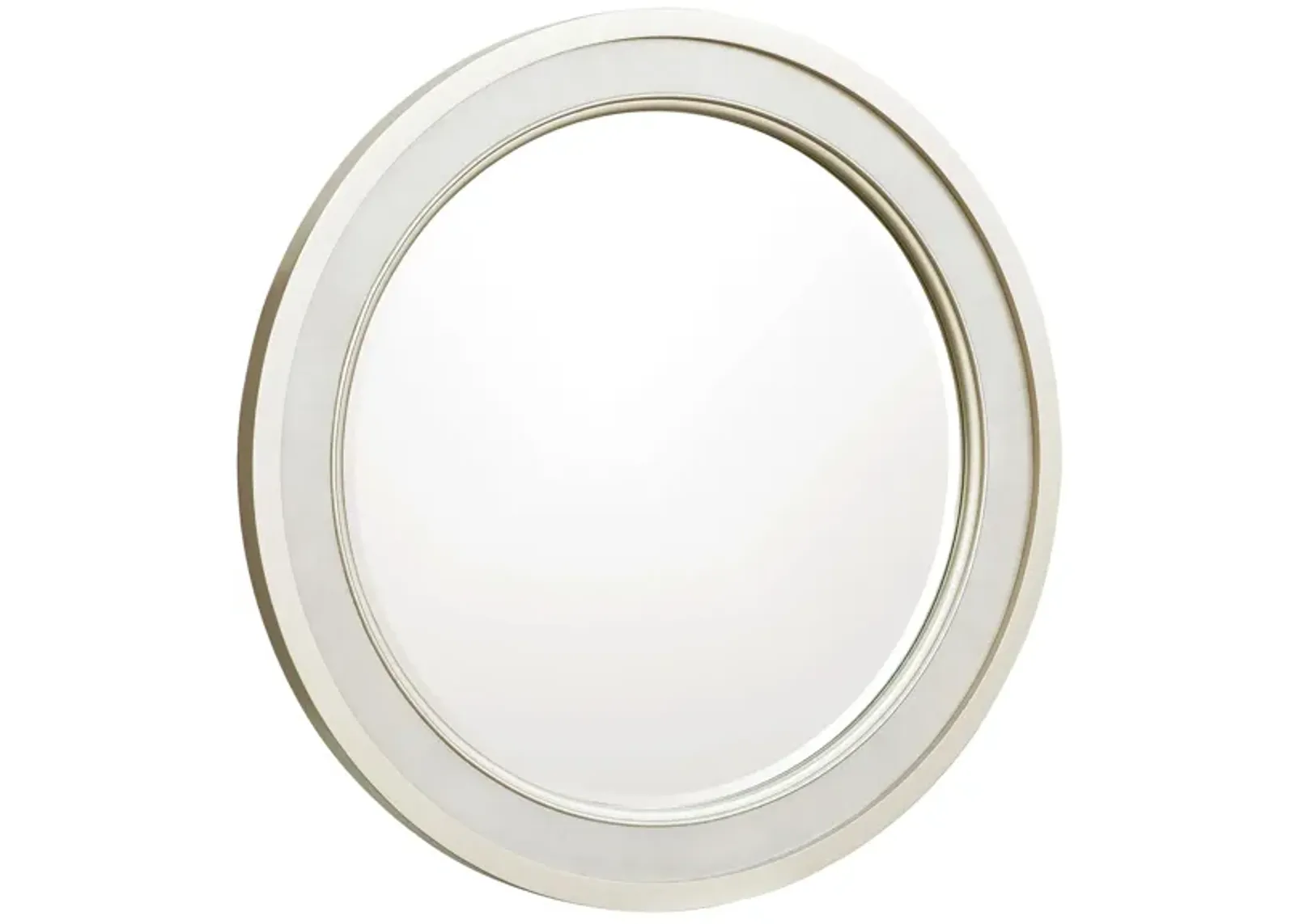 Zoey Round Mirror in Silver by Bellanest.